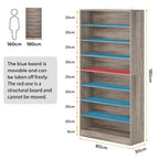 Tall Open-Shelf Shoe Storage Cabinet