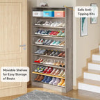 Tall Open-Shelf Shoe Storage Cabinet