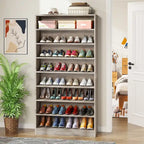 Tall Open-Shelf Shoe Storage Cabinet