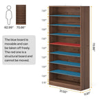 Tall Open-Shelf Shoe Storage Cabinet