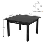 Quadratischer Esstisch, 39,4 Zoll