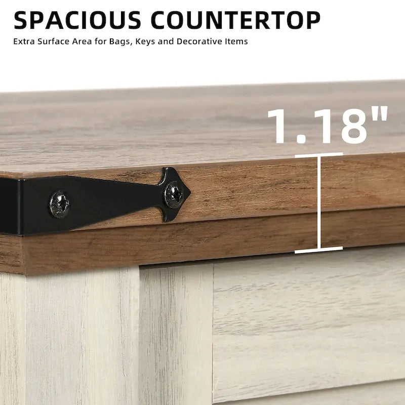 Console Table with 2 Drawers and Cabinet Storage