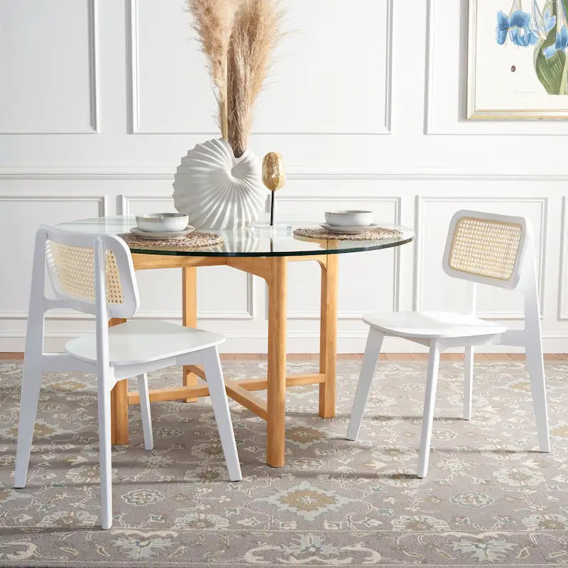 Cane Dining Chairs, Set of 2
