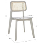 Stühle aus Rohrgeflecht, 2er-Set