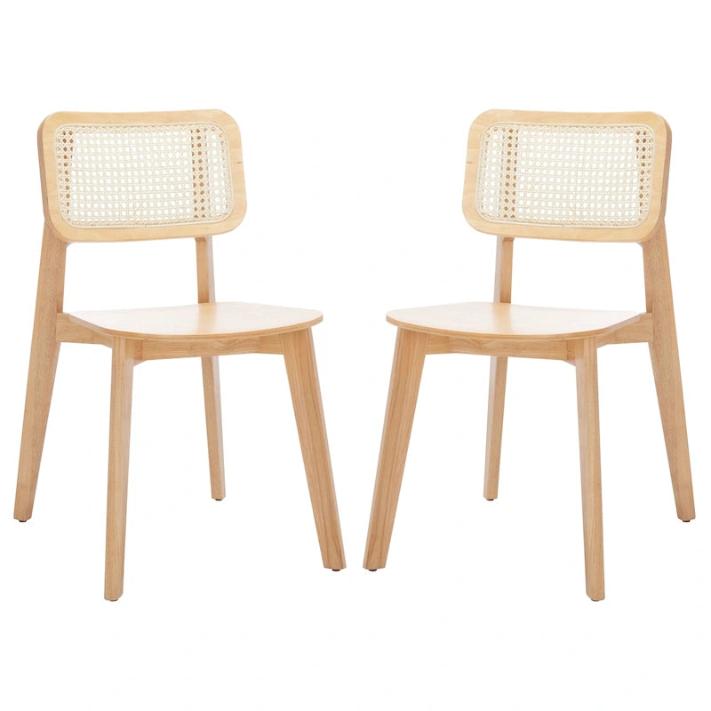 Stühle aus Rohrgeflecht, 2er-Set