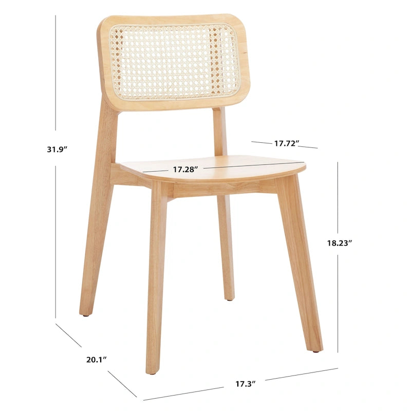 Stühle aus Rohrgeflecht, 2er-Set