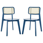 Stühle aus Rohrgeflecht, 2er-Set