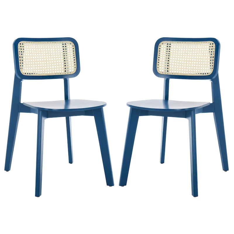 Stühle aus Rohrgeflecht, 2er-Set