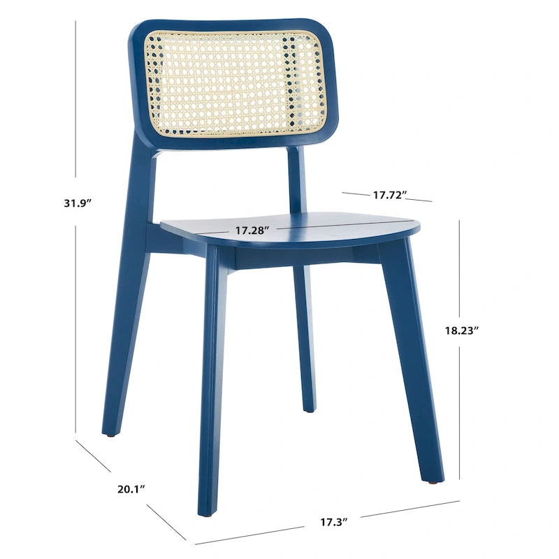 Stühle aus Rohrgeflecht, 2er-Set