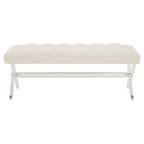 SAFAVIEH Couture Ketevan Tufted Acrylic Bench - 48 In W x 18 In D x 18 In H - 48Wx18Dx18H