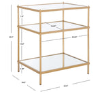 3-Tier Glass Accent Table