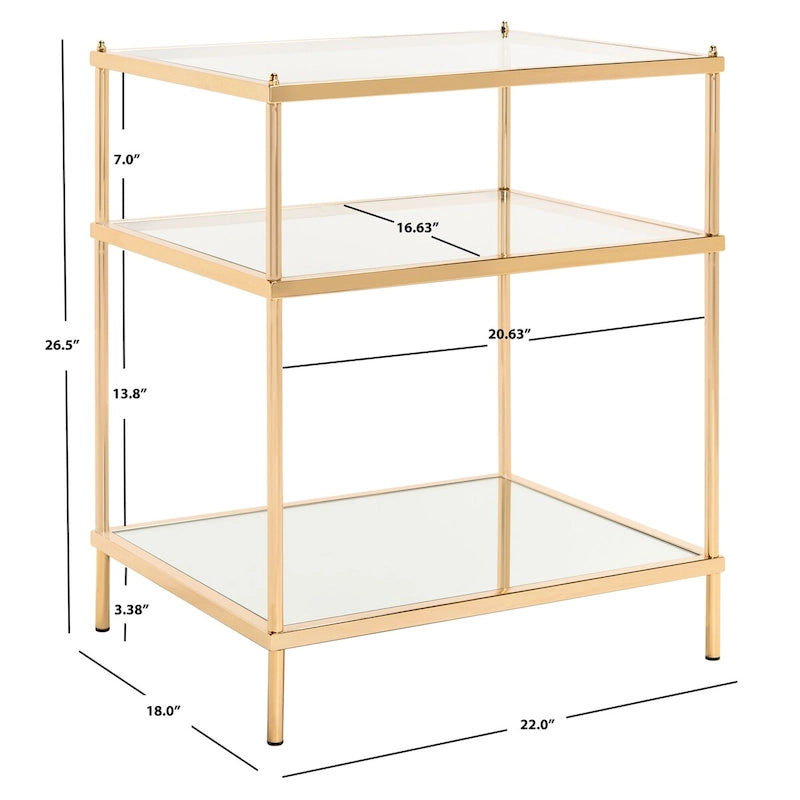 3-Tier Glass Accent Table