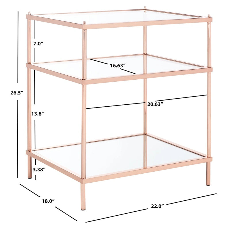 3-Tier Glass Accent Table