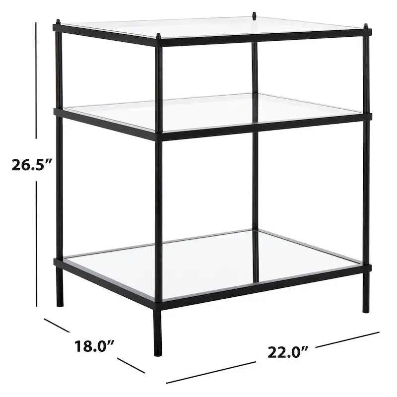 3-Tier Glass Accent Table