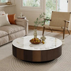 Round Coffee Table with Drawer