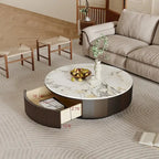 Round Coffee Table with Drawer
