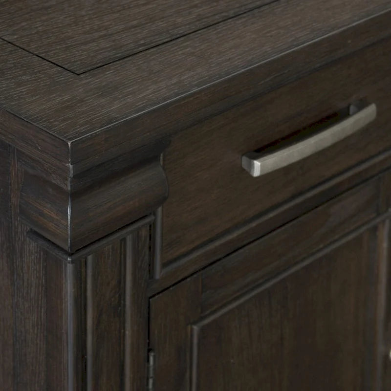 60-Inch Rustic Brown Sideboard with 3 Drawers