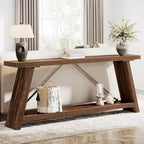 Table console de 70,9 pouces avec étagère de rangement inférieure