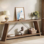 Table console de 70,9 pouces avec étagère de rangement inférieure