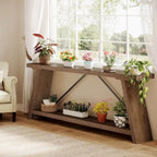 Table console de 70,9 pouces avec étagère de rangement inférieure