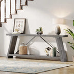 Table console de 70,9 pouces avec étagère de rangement inférieure
