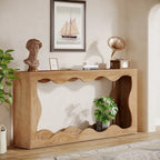 63-Inch Two-Tier Engineered Wood Console Table