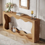 63-Inch Two-Tier Engineered Wood Console Table