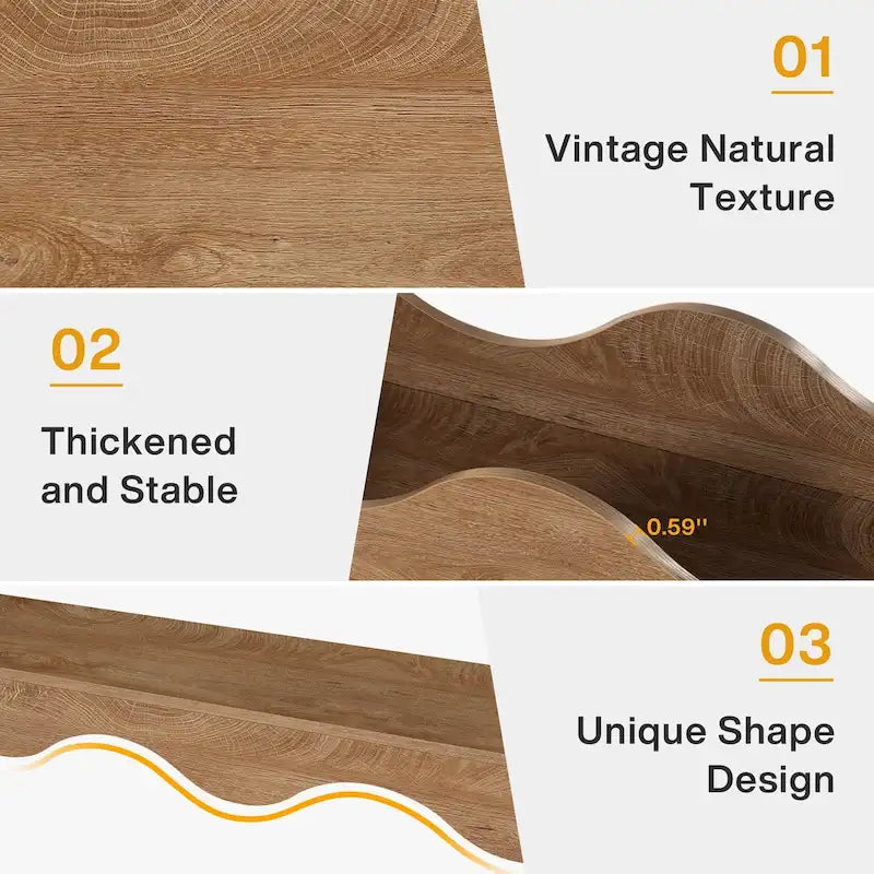 63-Inch Two-Tier Engineered Wood Console Table