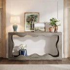 63-Inch Two-Tier Engineered Wood Console Table