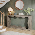 63-Inch Two-Tier Engineered Wood Console Table