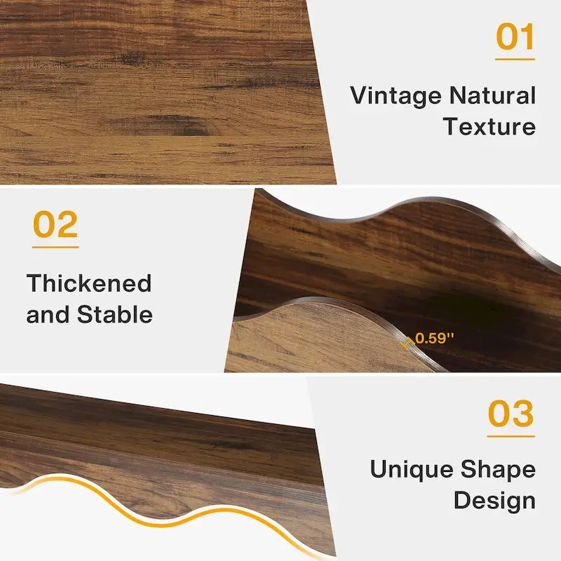 63-Inch Two-Tier Engineered Wood Console Table
