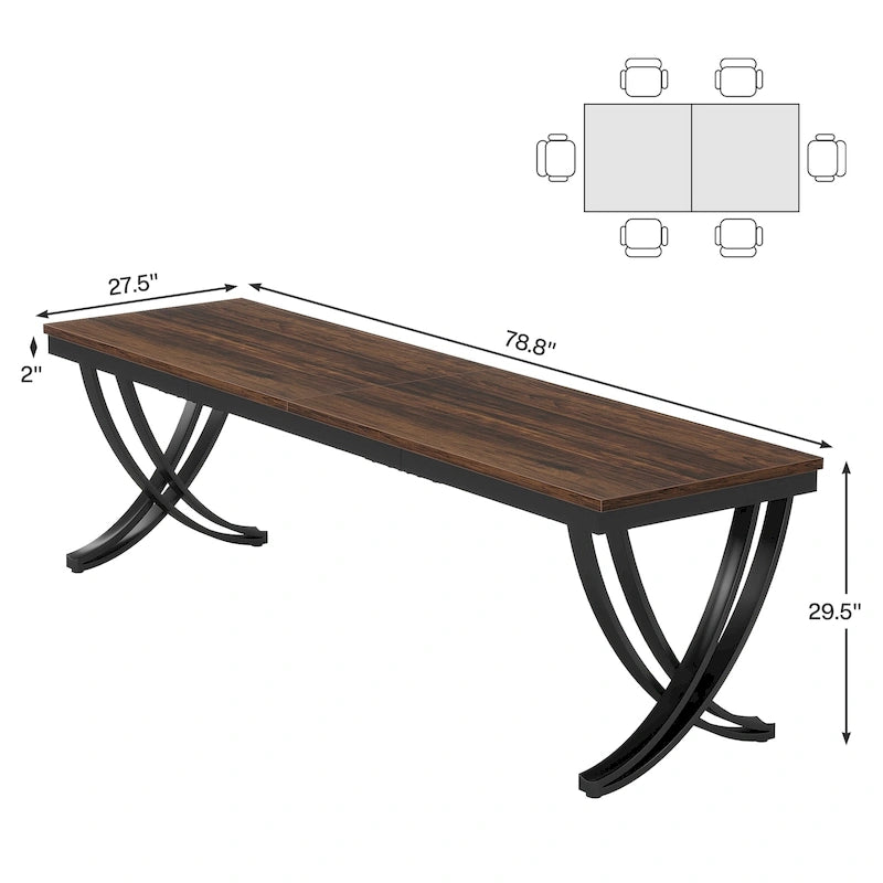 78-Inch Rectangular Dining Table