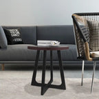 20-Inch Round Side Table with Crossed Legs