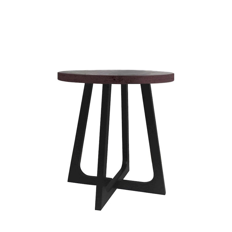 20-Inch Round Side Table with Crossed Legs